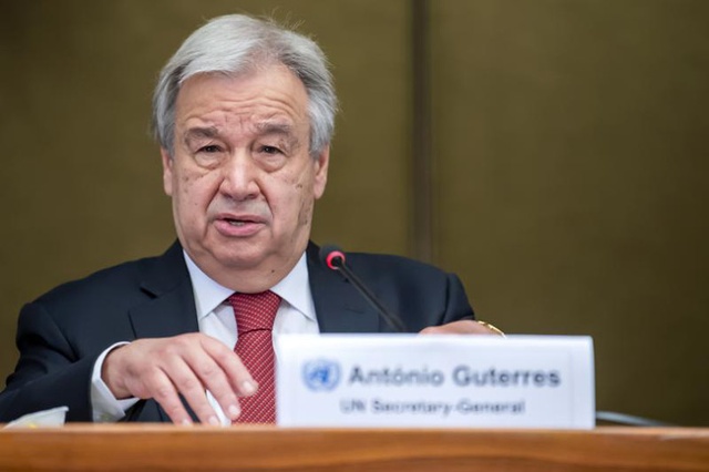 Tổng Thư ký Liên Hợp Quốc Antonio Guterres kêu gọi, Israel - Palestine chấm dứt bạo lực ngay lập tức. (Ảnh: AP)