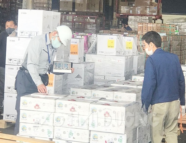 Lô vải thiều Thanh Hà đầu tiên xuất khẩu sang Nhật Bản trong niên vụ 2021 đã có mặt tại thị trường nước này ngày 23/5. Ảnh: Báo Hải Dương