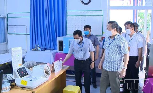 đồng chí Lại Thế Nguyên, Phó Bí thư Thường trực Tỉnh uỷ đã đi thăm, kiểm tra tình hình sản xuất, kinh doanh và công tác phòng, chống dịch COVID – 19 tại Công ty TNHH Giầy Annora Việt Nam, thuộc Khu kinh tế Nghi Sơn.