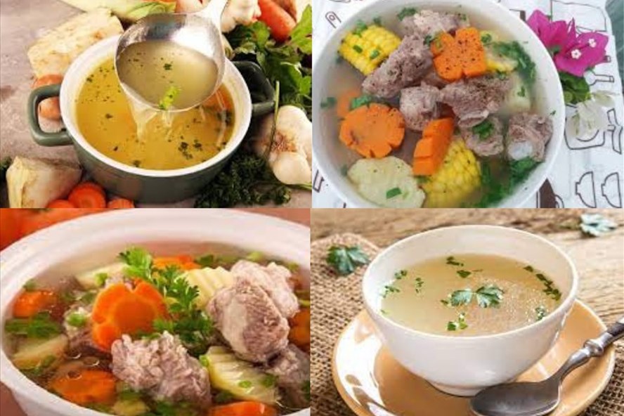 Nước hầm xương mang lại nhiều lợi &iacute;ch cho sức khỏe như: Giảm c&acirc;n, tăng năng lượng cho cơ thể. Đồ hoạ: Thanh Ngọc