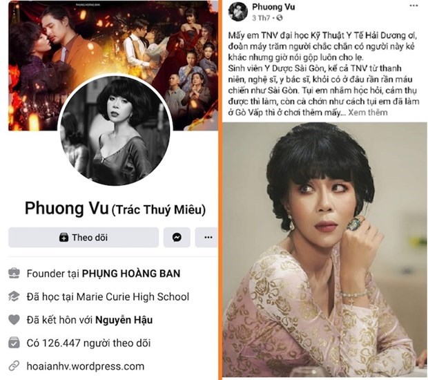 Bài viết gây mâu thuẫn trên trang facebook cá nhân của MC Trác Thúy Miêu. (Nguồn: Facebook)