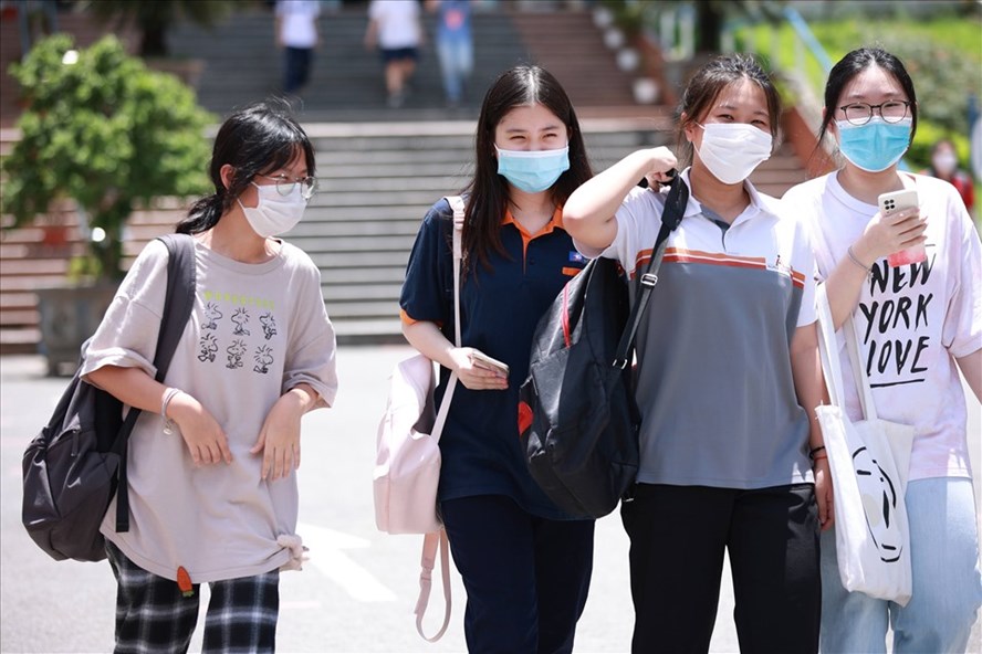 Thí sinh tham dự Kỳ thi tót nghiệp THPT đợt 1 năm 2021. Ảnh: Hải Nguyễn