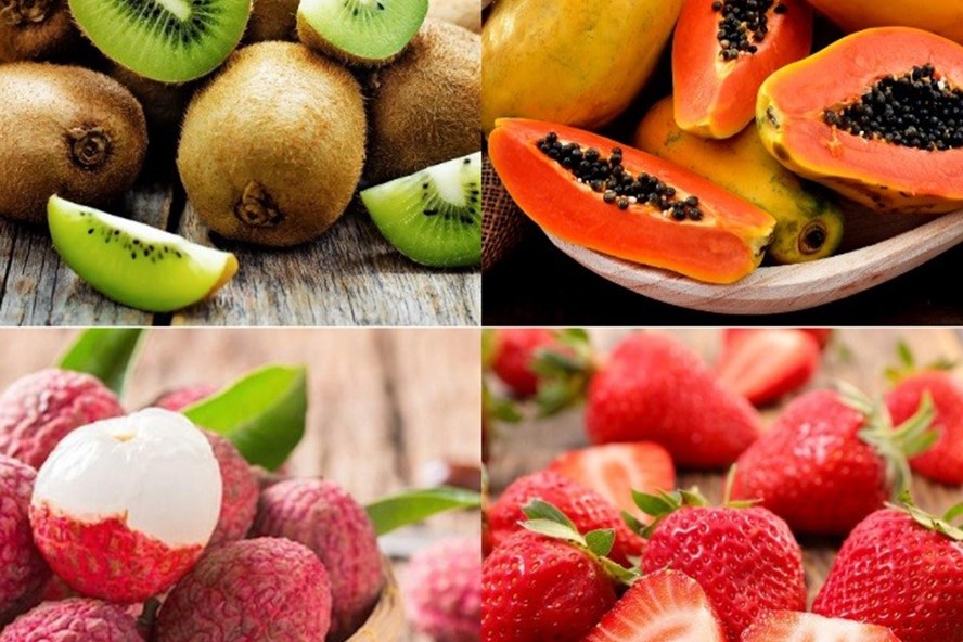 Ngoài trái cây họ cam quýt, một số loại trái cây khác cũng chứa vitamin hữu ích. Ảnh minh họa. Đồ họa: B.C