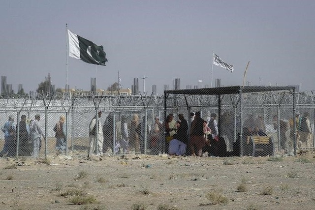 Chốt an ninh tại biên giới Pakistan - Afghanistan ở Chaman, Pakistan hôm 24/8 (Ảnh: Getty).