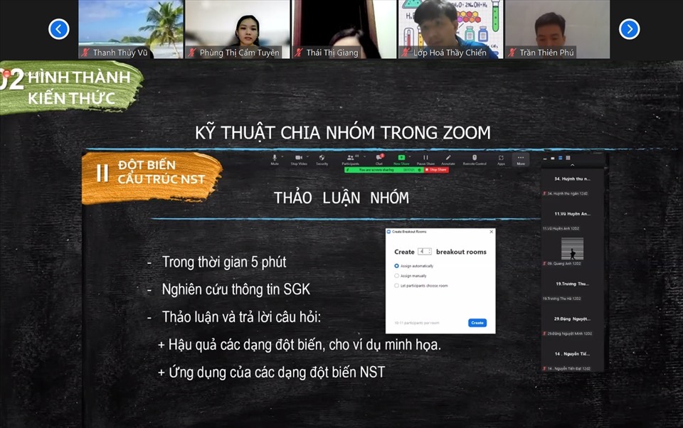 Các kỹ năng dạy học trực tuyến được giáo viên chia sẻ trong buổi hội thảo do HOCMAI tổ chức vào tối 28.9. 