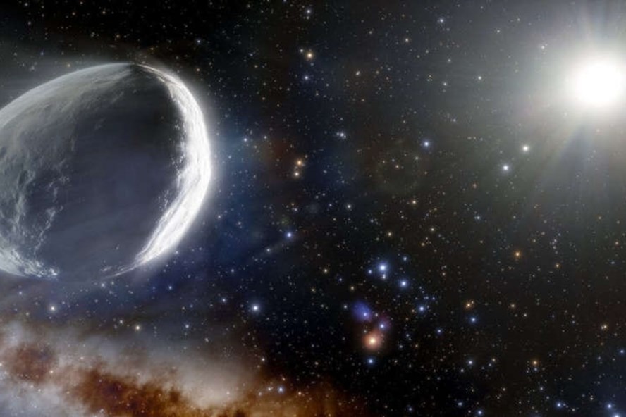 Minh họa hình dạng sao chổi Bernardinelli-Bernstein có thể được nhìn thấy trong Hệ Mặt trời. Ảnh: Quỹ Khoa học Quốc gia Mỹ