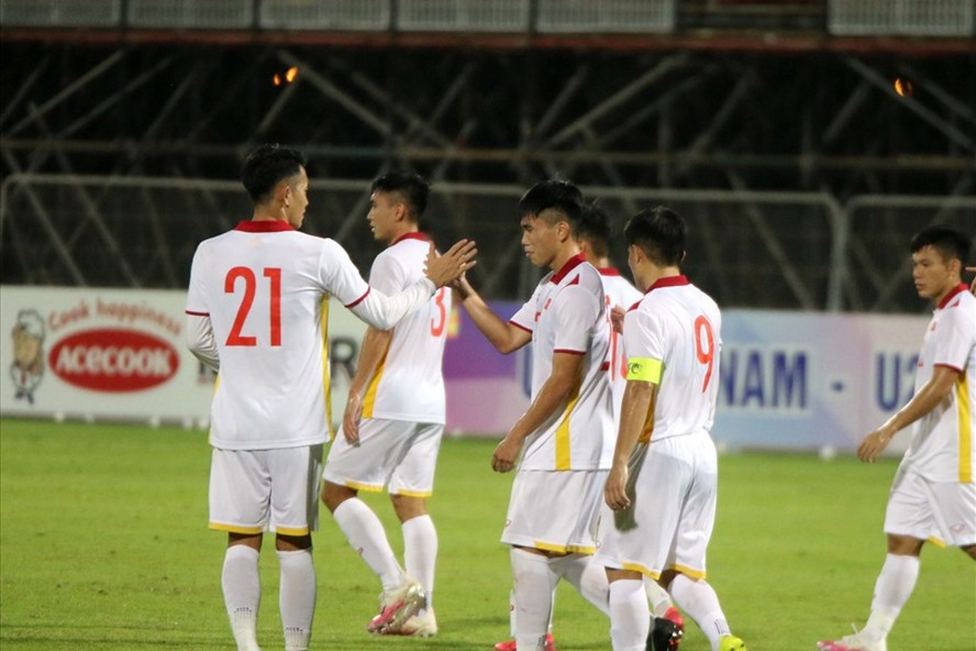 23 Việt Nam giành chiến thắng 3-0 trước U23 Kyrgyzstan. Ảnh: VFF