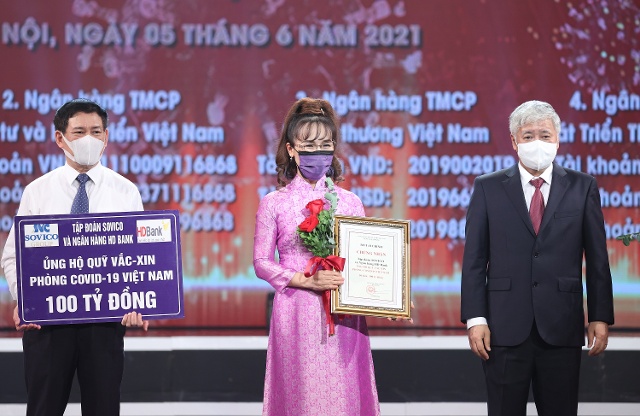 SOVICO là một trong những tập đoàn tích cực tham gia đóng góp vào Quỹ vaccine phòng, chống COVID-19 - Ảnh: Minh Thi