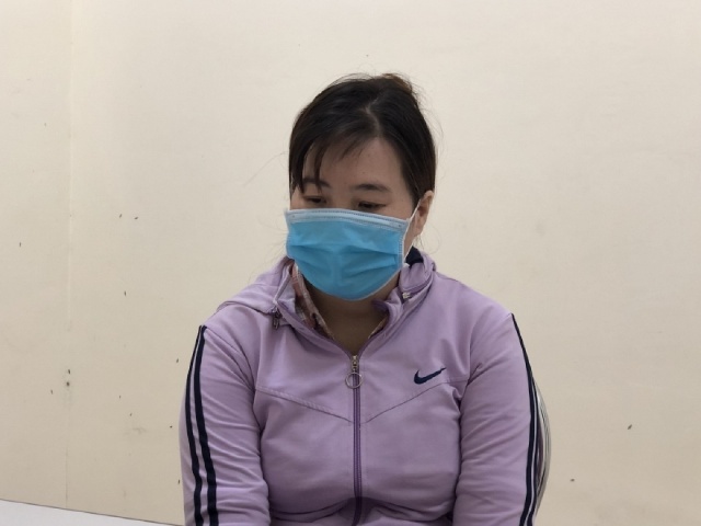 Đối tượng Nguyễn Thị Mận tại Cơ quan Công an.