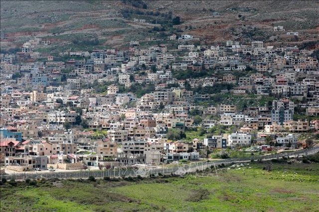 Hình ảnh thị trấn Majdal Shams trên Cao nguyên Golan do Israel chiếm đóng. Ảnh tư liệu: AFP/TTXVN