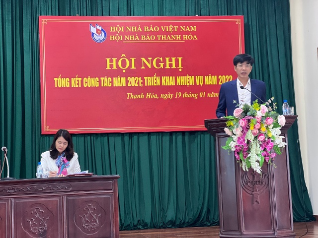 Nhà báo Phạm Văn Báu, Chủ tịch Hội Nhà báo Thanh Hóa chủ trì Hội nghị
