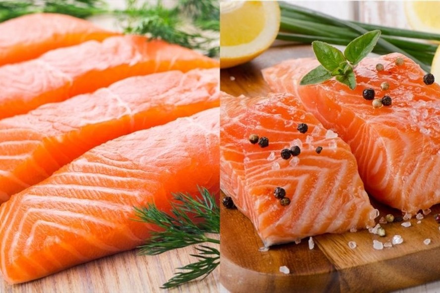 Cá hồi giàu vitamin F, mang lại nhiều lợi ích cho sức khỏe. Đồ họa: Thanh Ngọc