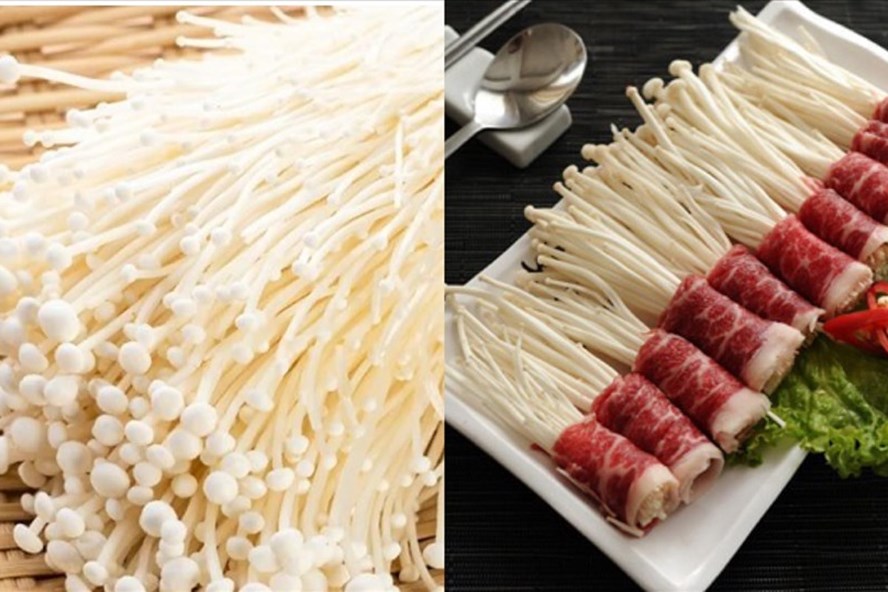 Nấm kim châm có chứa nhiều dưỡng chất tốt cho sức khỏe (Ảnh ghép: Thanh Hoa)