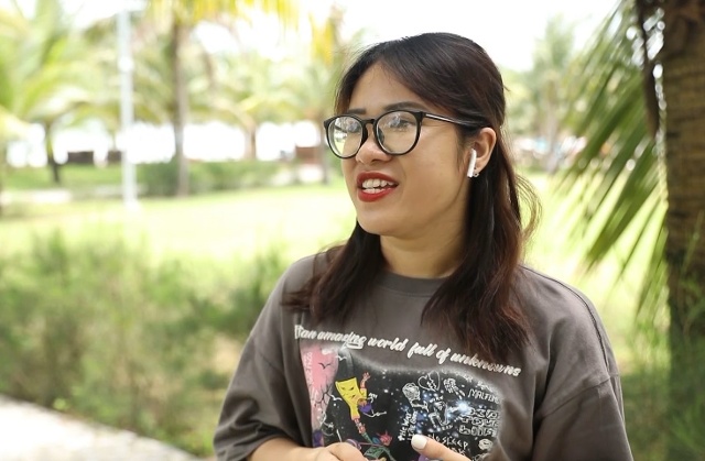 Chị Nguyễn Thị Thanh Hòa – Du khách Hà Nội: Gia đình tôi rất thích không gian xanh ở đây, các căn hộ gần biển và phù hợp với các tiêu của gia đình đặt ra.
