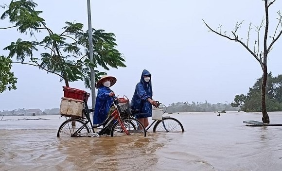 Miền Trung nguy cơ ngập úng cục bộ tại các vùng trũng, thấp, ven sông. Ảnh: Bảo Lâm