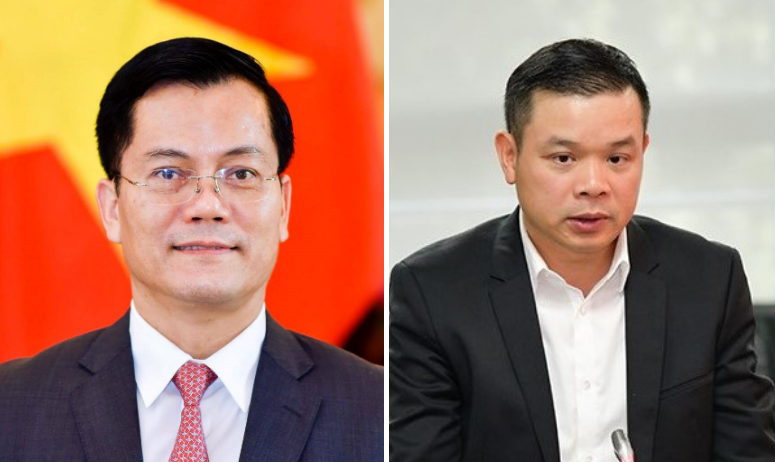 hứ trưởng Bộ Ngoại giao Hà Kim Ngọc (ảnh trái) và Phó Chủ tịch Ủy ban Quản lý vốn nhà nước tại doanh nghiệp Đỗ Hữu Huy.