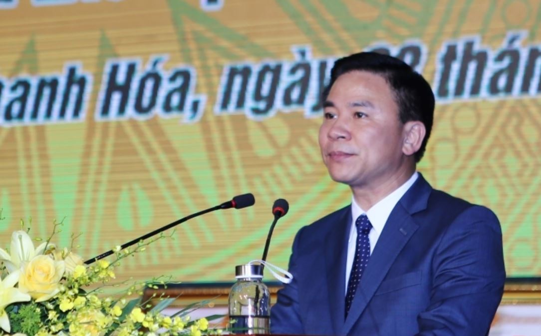 Đồng chí Đỗ Trọng Hưng, Ủy viên Trung ương Đảng, Bí thư Tỉnh ủy phát biểu chỉ đạo tại buổi lễ.