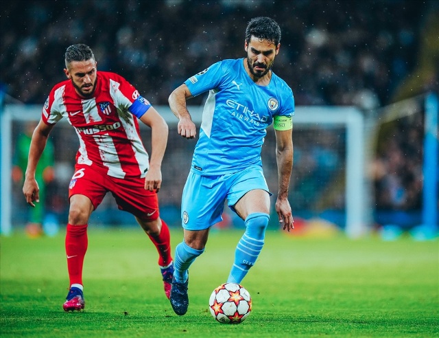 Man City gặp kh&oacute; trước lối đ&aacute; ph&ograve;ng ngự của Atletico Madrid. Ảnh: MCFC