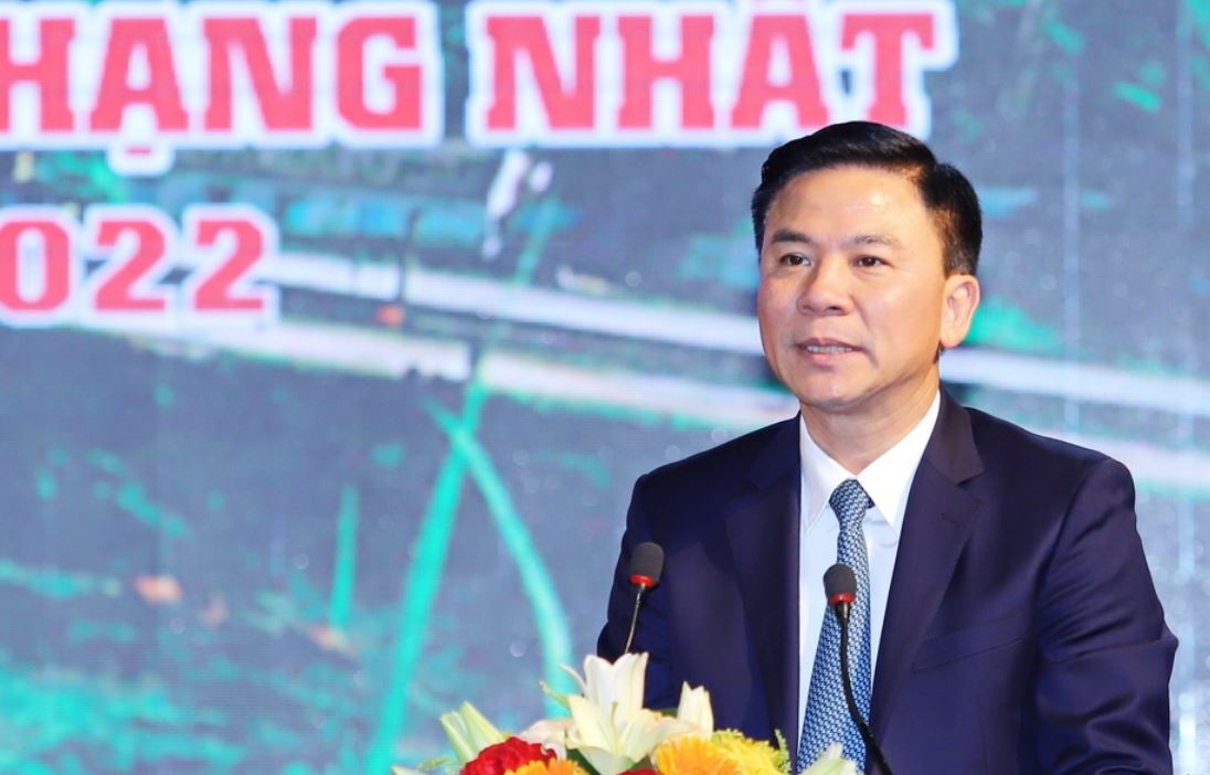 Đồng ch&iacute; B&iacute; thư Tỉnh ủy Đỗ Trọng Hưng ph&aacute;t biểu tại buổi lễ.