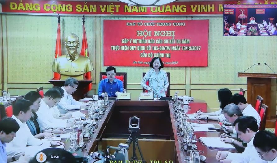 Đồng chí Trưởng Ban Tổ chức Trung ương Trương Thị Mai phát biểu kết luận hội nghị.