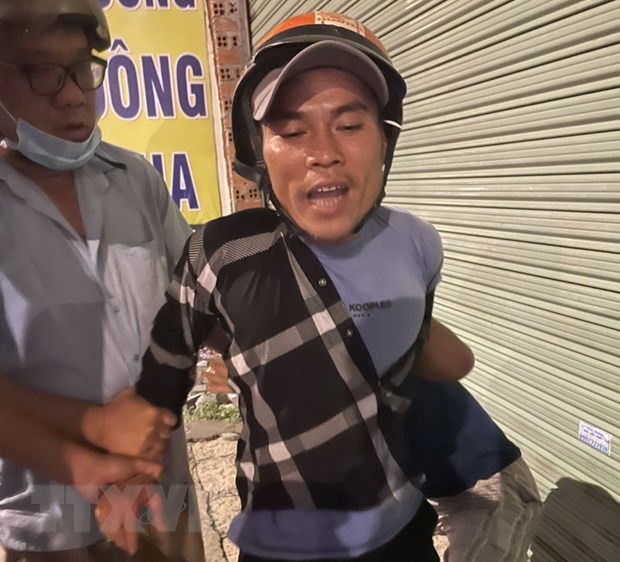 Đo&agrave;n Minh Hải - nghi can giết 3 người th&acirc;n trong một gia đ&igrave;nh bị bắt giữ tại th&agrave;nh phố Hồ Ch&iacute; Minh.