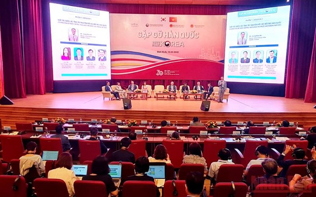 Quang cảnh Hội nghị “Gặp gỡ Hàn Quốc 2022” tại Bình Định. (Ảnh: CÁT HÙNG)