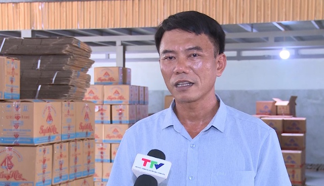 Anh Nguyễn Văn Tuyến, Giám đốc công ty TNHH hải sản Ba Làng, thị xã Nghi Sơn