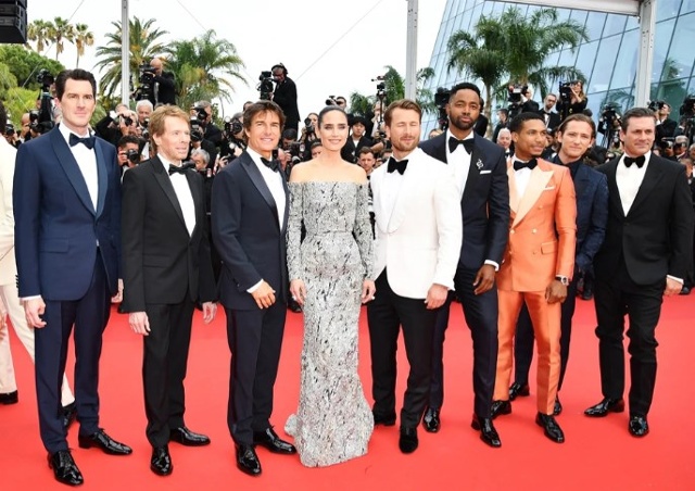 Đoàn làm phim  &quot;Top Gun: Maverick &quot; quảng bá phim tại Liên hoan phim Cannes 2022 (Ảnh: Getty Images).