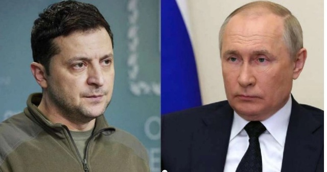 Tổng thống Ukraine Volodymyr Zelensky (trái) và Tổng thống Nga Vladimir Putin (Ảnh: Getty).