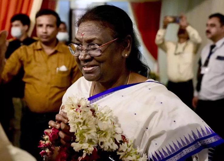 Tổng thống Ấn Độ Droupadi Murmu. Ảnh: AP