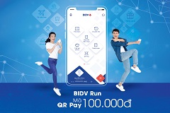 Tặng 100 nghìn khi các runner thanh toán QR pay trên BIDV smartbanking