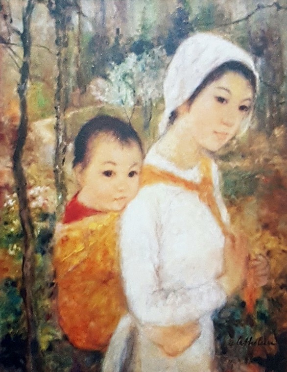 Xem tranh tại triển lãm Lê Thị Lựu - Ấn tượng hoàng hôn - Ảnh 10. Xem tranh tại triển lãm Lê Thị Lựu - Ấn tượng hoàng hôn - Ảnh 10.