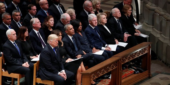4 cựu tổng thống Mỹ dự tang lễ tổng thống Bush cha - Ảnh 1.