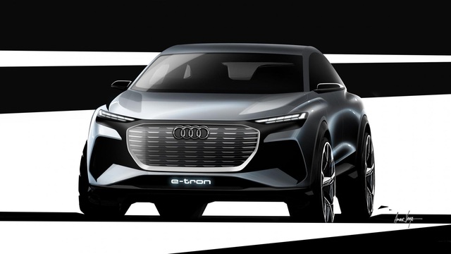Audi hé lộ hình ảnh SUV chạy điện Q4 e-tron sắp ra mắt  - 1