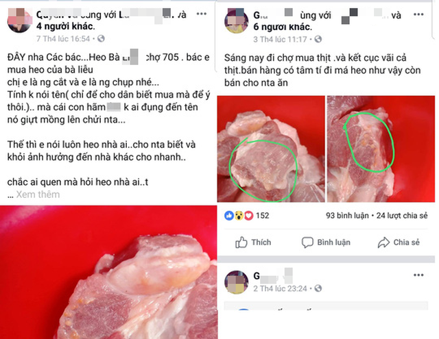 Bị vu cáo bán thịt heo bệnh trên facebook, tiểu thương kiến nghị chính quyền vào cuộc - 1