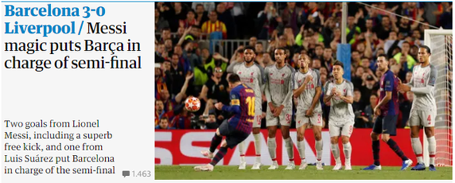 Báo chí thế giới ngả mũ trước “thiên tài” Lionel Messi - 11 Báo chí thế giới ngả mũ trước “thiên tài” Lionel Messi - 11
