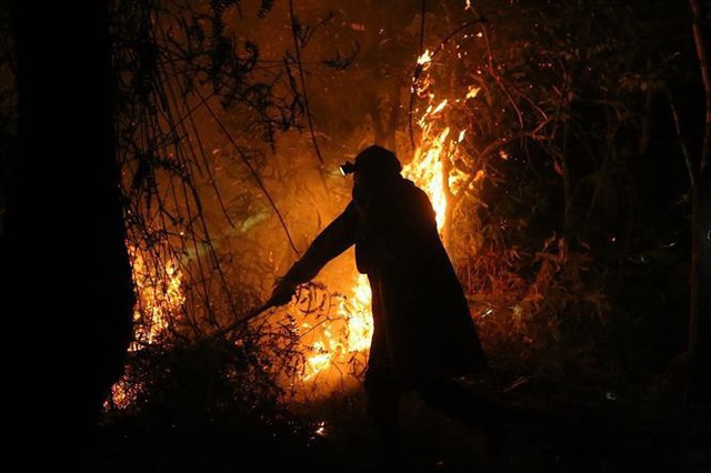 Cháy rừng, nhiều nhà dân sơ tán, hàng trăm người dập lửa trong đêm - 3