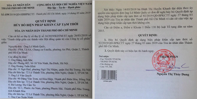 Toà huỷ bỏ lệnh cấm, bà Lương Thị Cẩm Tú trở lại ghế Chủ tịch HĐQT Eximbank - 2 Toà huỷ bỏ lệnh cấm, bà Lương Thị Cẩm Tú trở lại ghế Chủ tịch HĐQT Eximbank - 2