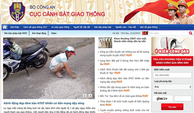 Người dân có thể tự tra cứu lỗi vi phạm giao thông trên trang web của CSGT - 1 Người dân có thể tự tra cứu lỗi vi phạm giao thông trên trang web của CSGT - 1