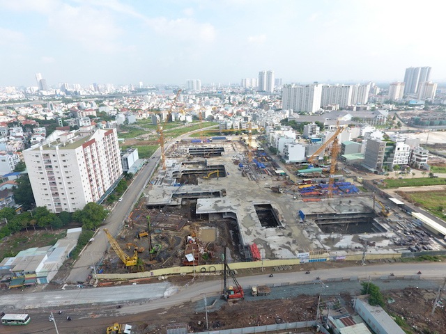 Hiện phần móng và tầng hầm tại 3 phân khu: CT01 – CT03 – CT04 đã gần hoàn thiện dù chưa xin phép