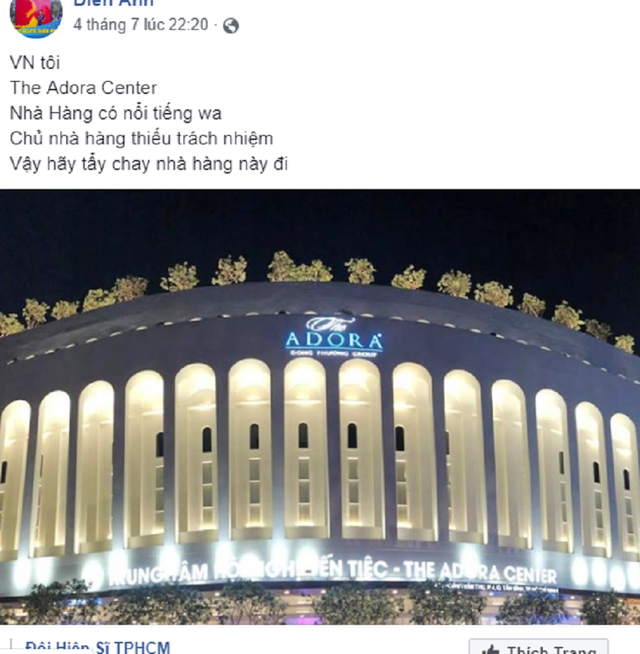 Vụ h&agrave;ng trăm thực kh&aacute;ch nghi bị ngộ độc: Trung t&acirc;m tổ chức tiệc đối mặt với l&agrave;n s&oacute;ng tẩy chay - 3