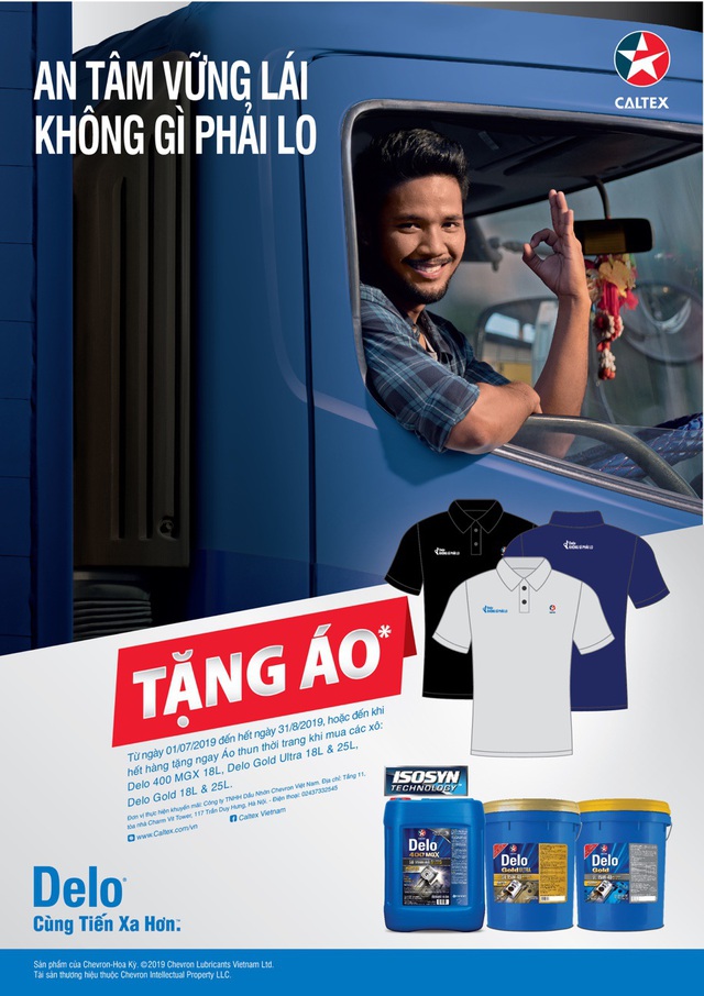 Đổi phong cách cùng quà tặng từ dầu nhớt Caltex Delo - 1 Đổi phong cách cùng quà tặng từ dầu nhớt Caltex Delo - 1