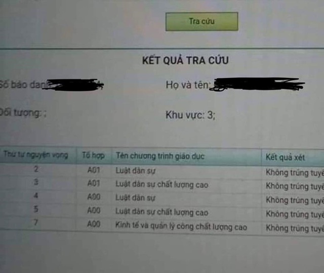Chuyện lạ tuyển sinh: Thí sinh rớt trường đủ điểm chuẩn, đậu trường thiếu điểm? - 3 Chuyện lạ tuyển sinh: Thí sinh rớt trường đủ điểm chuẩn, đậu trường thiếu điểm? - 3