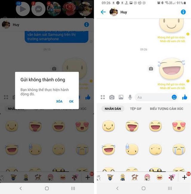 Facebook Messenger mắc lỗi lạ khiến người dùng không thể gửi sticker - 1