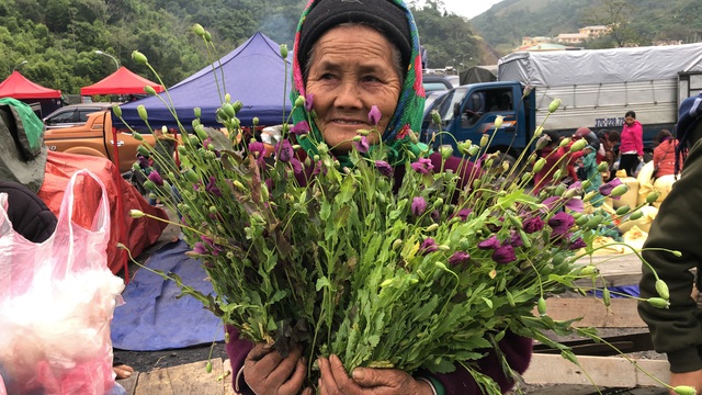 Cây anh túc được bày bán công khai nơi chợ biên giới Lào - Việt - 1