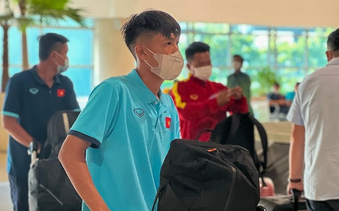 U16 Việt Nam đã có mặt ở Indonesia. Ảnh: VFF