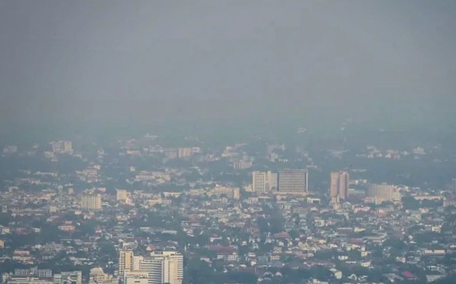 Ô nhiễm bụi mịn PM 2.5 ở Chiang Mai, Thái Lan. 
