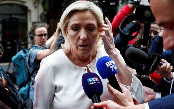 Bà Marine Le Pen, lãnh đạo đảng Tập hợp Quốc gia theo đường lối cực hữu ở Pháp. Ảnh: REUTERS