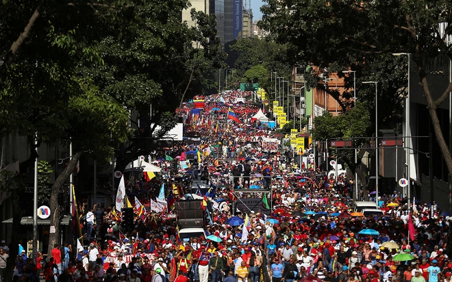 Đoàn người biểu tình tại Caracas, Venezuela ngày 3/8/2024. Ảnh: Reuters
