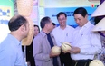 Phó Chủ tịch UBND tỉnh Lê Đức Giang kiểm tra trưng bày gian hàng kết nối cung cầu nông sản, thực phẩm an toàn tỉnh Thanh Hóa 2022